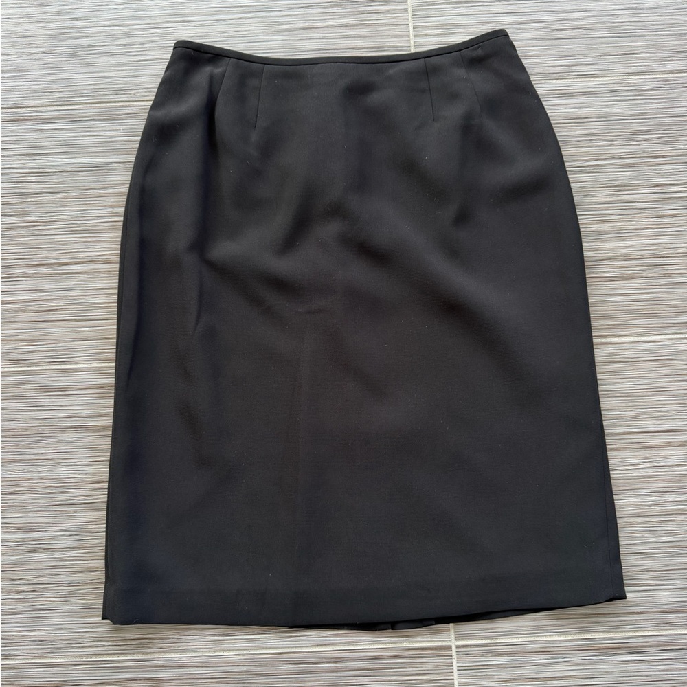 Elegant Black Lined Pencil Skirt Size 10
